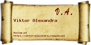 Viktor Alexandra névjegykártya