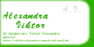 alexandra viktor business card